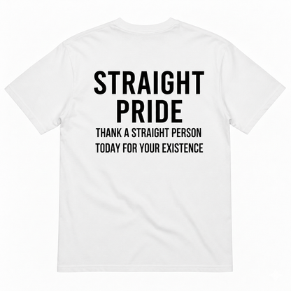 STRAIGHT PRIDE T-SHIRT (BACK PRINT)